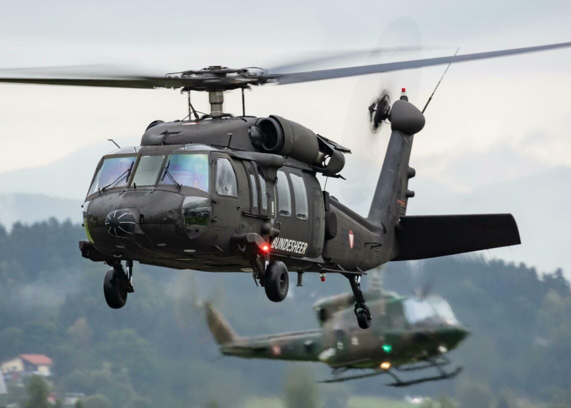 Austrian Air Force Sikorsky S 70 Uh 60 Black Hawk 6M Bf Flying At Zeltweg Air Base Free Photo 1140X815