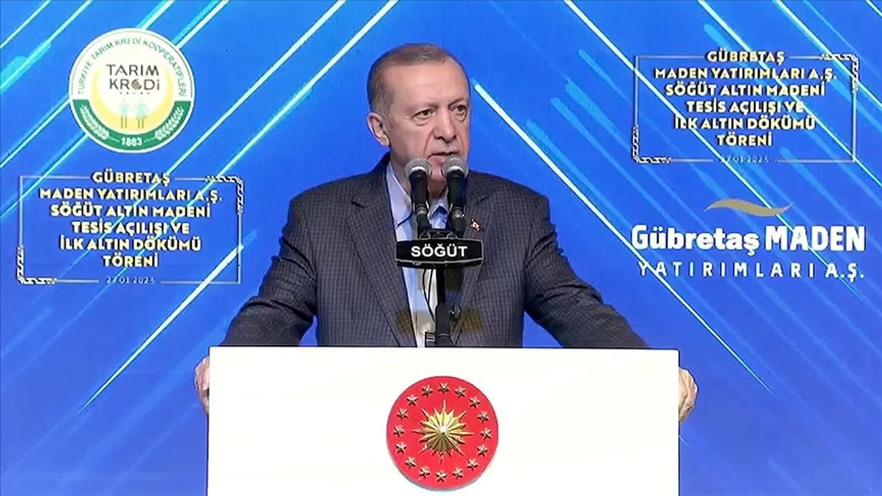 Cumhurbaşkanı Erdoğan: Gübretaş Altın Madeni Tesisi ilk etapta 2,5 ton altın üretecek