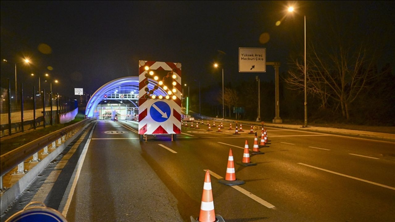 Avrasya Tüneli bakım çalışması nedeniyle trafiğe kapatıldı