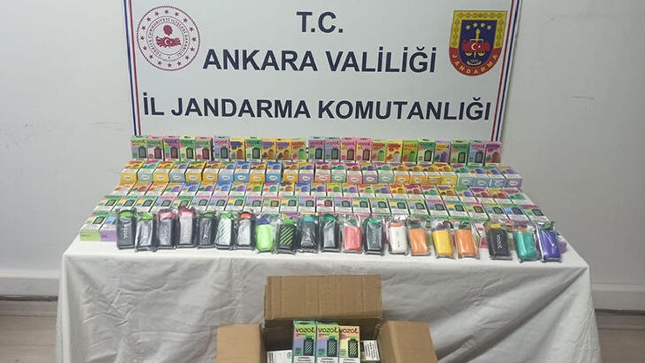 Ankara'da 245 bin TL değerinde kaçak elektronik sigara ele geçirildi