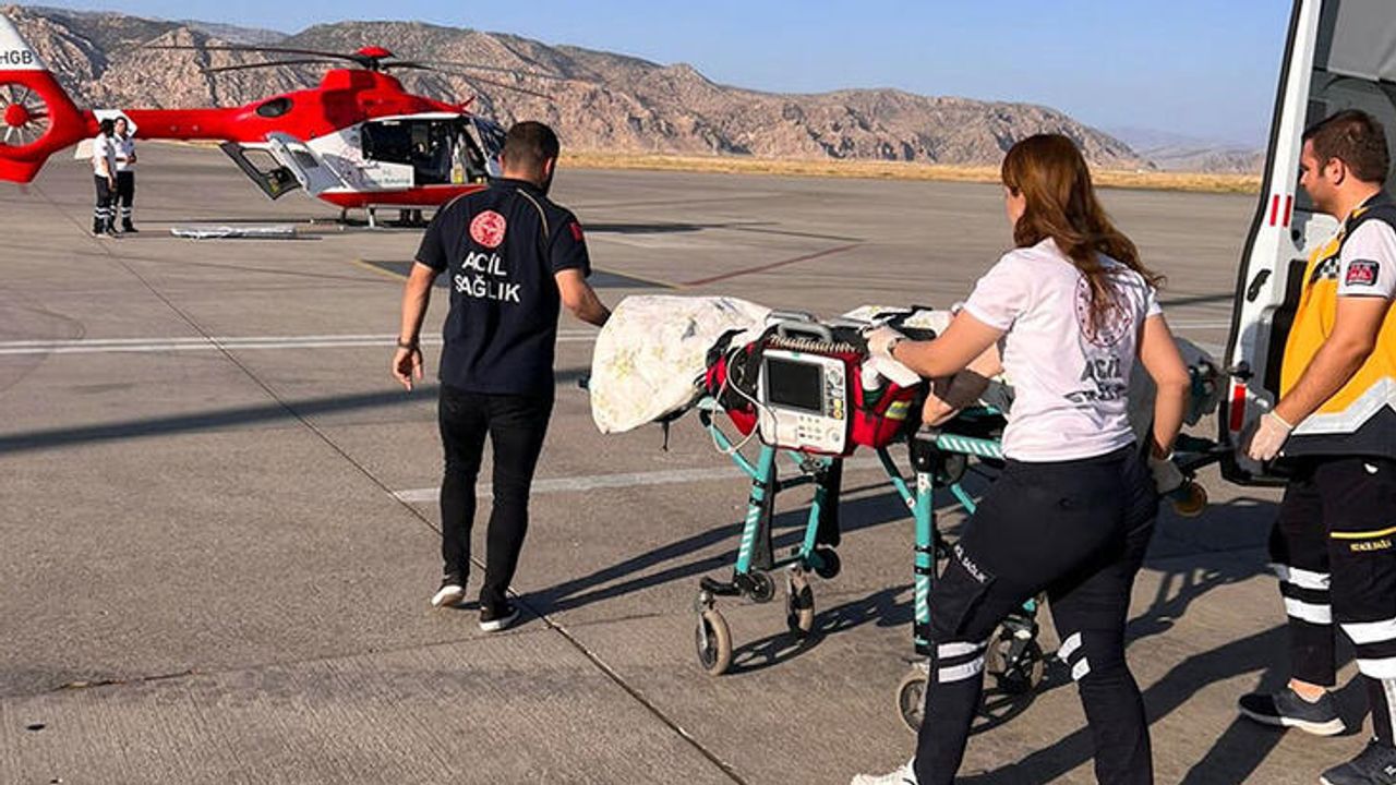 Ambulans helikopter, kanser hastası için havalandı