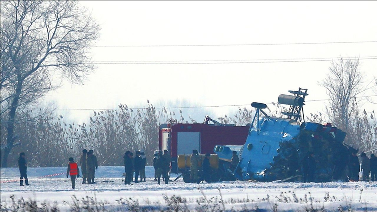 Kırgızistan'da askeri helikopterin düşmesi sonucu 1 kişi öldü, 8 kişi yaralandı