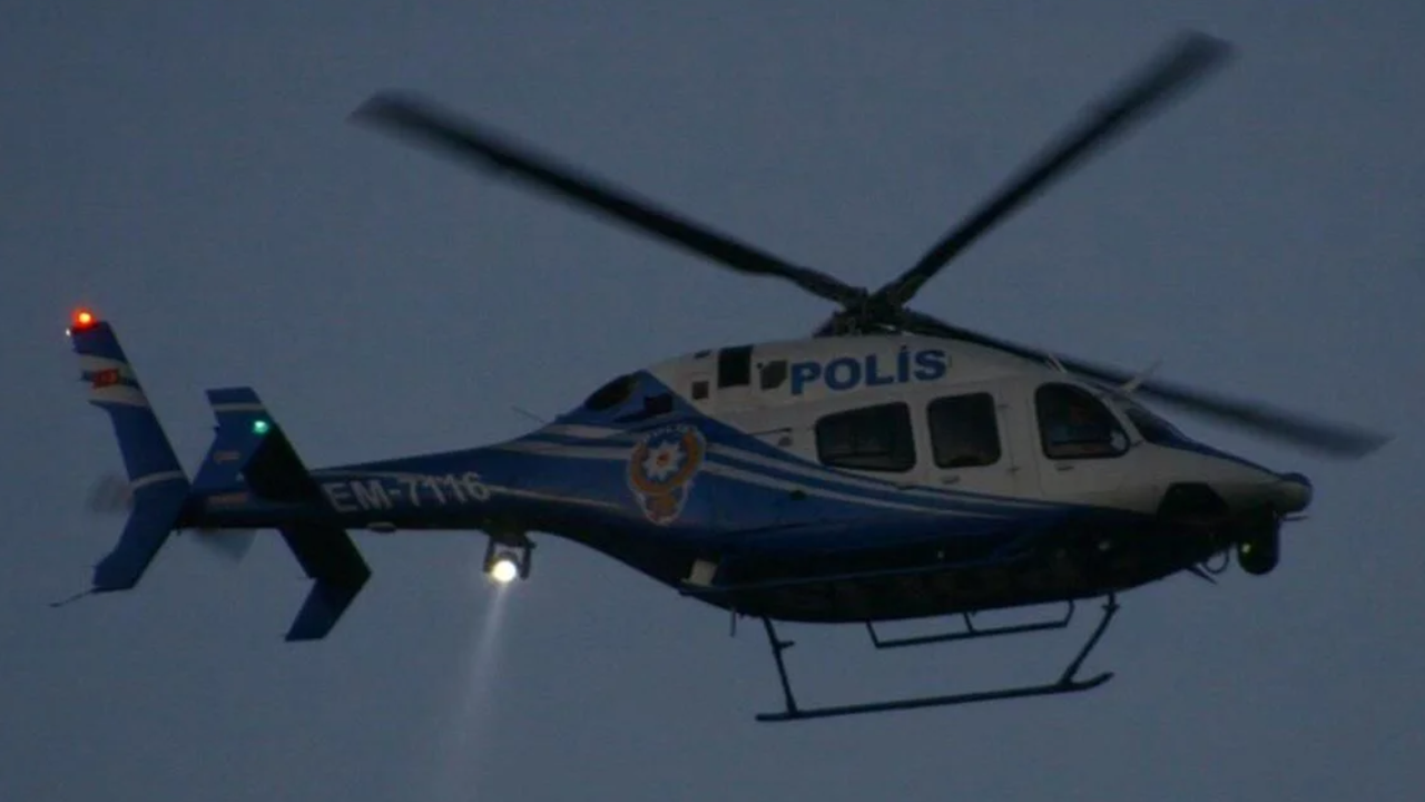 Polis helikopterine lazer tutan kişiye 91 bin lira ceza
