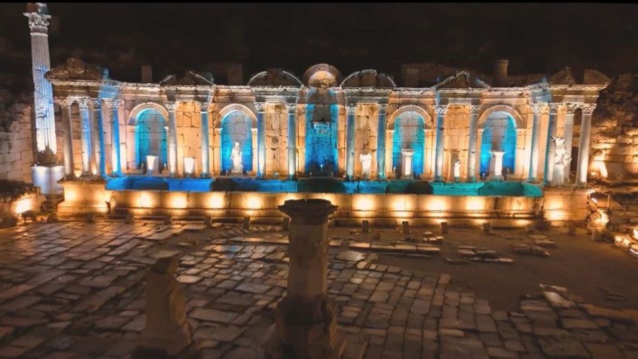 Sagalassos Antik Kenti ışıklarıyla gece müzeciliğine hazırlanıyor