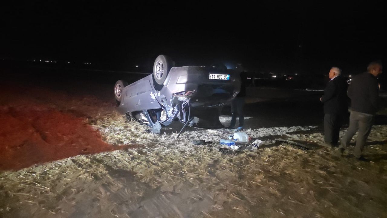 Aksaray'da otomobil takla attı: 2 yaralı