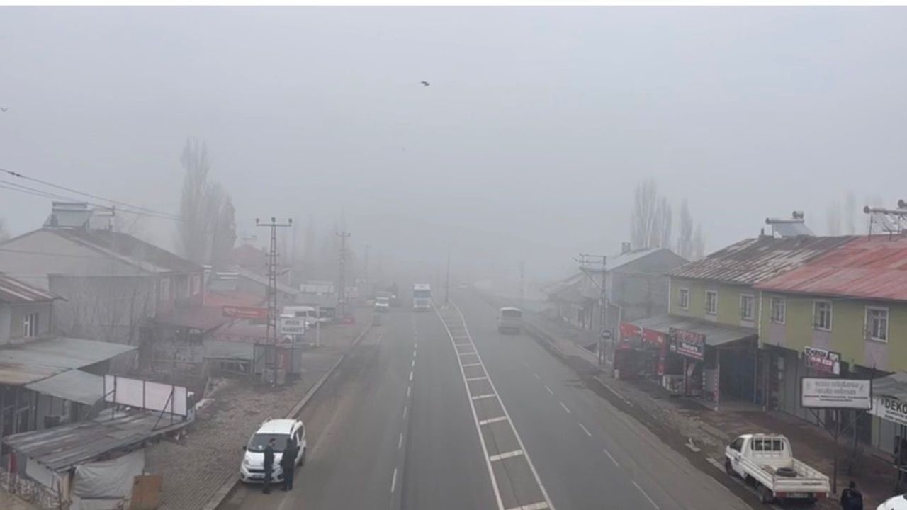 Ağrı'da sis etkili oldu