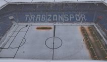 Trabzonspor-Gaziantep FK maçının oynanacağı Papara Park'ta kar yağışı etkili oluyor