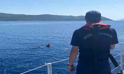 Yüzerek Yunanistan'a geçmeye çalıştı, sahil güvenlikten kaçamadı