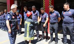 Kayseri'de özel öğrenci Umut'un itfaiyeci olma hayali gerçekleşti