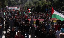 Yunanistan'da Filistin'e destek eylemi yapıldı