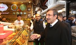 Cumhurbaşkanı Yardımcısı Yılmaz, Mısır Çarşısı esnafını ziyaret etti