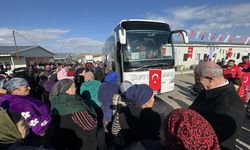 Elazığ'da misafir edilen 218 Ahıska Türkü aile kalıcı iskanları için Ahlat'a uğurlandı