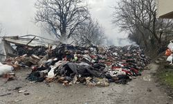 Zonguldak'ta tekstil atölyesinin deposunda çıkan yangın söndürüldü