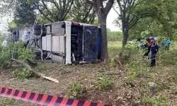 Kırklareli'de yolcu otobüsü devrildi: 11 yaralı