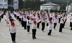 Amasya'da ortaokul öğrencileri "Memleketim" şarkısını işaret diliyle söyledi