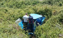 Zonguldak'ta şarampole devrilen tarım aracının sürücüsü öldü