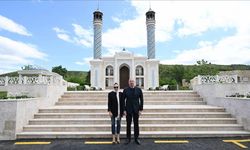 Azerbaycan Cumhurbaşkanı Aliyev, Zengilan'da yeni inşa edilen caminin açılışını yaptı