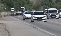 Ankara-Samsun karayolunda bayram dönüşü trafiği