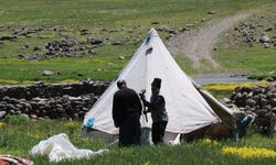 Ağrı'da göçerler Sinek Yaylası'nda çadırlarını kurmaya başladı