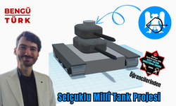 Ortaokul öğrencilerinden çift namlulu Selçuklu Millî Tank Projesi