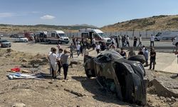 Elazığ'da devrilen otomobildeki 7 kişi yaralandı