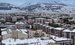 Erzurum'a mevsimin ilk karı yağdı