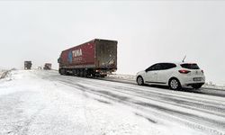 Ardahan'da kar ve buzlanma nedeniyle araçlar yolda kaldı