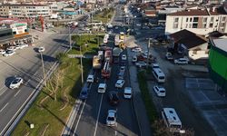 Düzce'de "trafikte fermuar sistemi" tatbikatı yapıldı