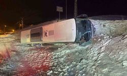 Yozgat’ta yolcu otobüsü devrildi: 5 yaralı