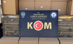 Konya’da 7 milyon liralık kaçak makaron yakalandı