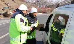 Hakkari'de yolcu minibüsleri sivil jandarma ekiplerince denetlendi