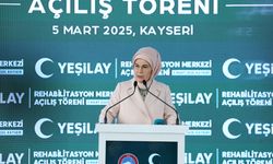 Emine Erdoğan, Kayseri Yeşilay Rehabilitasyon Merkezi'nin açılışına katıldı