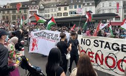 İsrail'in Eurovision'a katılması ve Gazze'deki soykırımı Basel'de protesto edildi