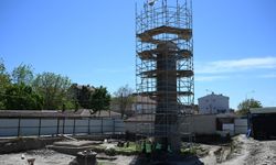 Edirne'de günümüze sadece minaresinin yarısı ulaşan Şeyh Şüceaddin Camisi'nin restorasyonu sürüyor