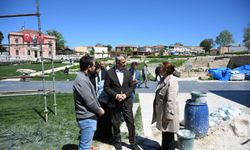 Edirne'de 15. yüzyıl yapıları tarihi han ve hamamdaki restorasyon çalışmaları sürüyor
