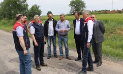 Edirne'de doludan etkilenen tarım arazilerinde hasar tespit çalışması yapıldı