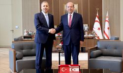 KKTC Cumhurbaşkanı Tatar, İçişleri Bakanı Yerlikaya'yı kabul etti