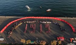 Tekirdağ'da polis ve sporculardan 1919 koreografisi
