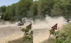 Yarış aracı seyircilerin bulunduğu bölgeye savruldu