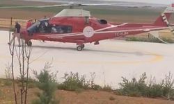 Kulu’da kalp krizi geçiren hasta için helikopter ambulans havalandı