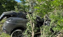Kontrolden çıkarak ağaçlık alana giren otomobilde 3 kişi yaralandı