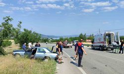 Lastiği patlayan otomobil yoldan çıktı: 1 yaralı
