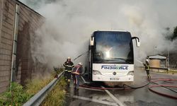 Ordu'da yolcu otobüsünde çıkan yangın söndürüldü