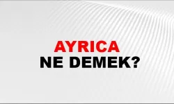 Ayrıca Ne Demek?