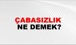 Çabasızlık ne demek