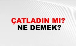 Çatladın mı ne demek