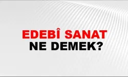 Edebi Sanat Ne Demek?