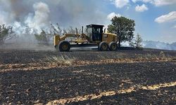 Edirne'de buğday tarlasında çıkan yangın çiftçilerin ve itfaiyenin müdahalesiyle söndürüldü