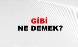 “GİBİ” KELİMESİ NE ANLAMA GELİYOR?