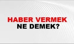 Haber Vermek Nedir?